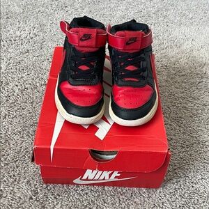 Nike Kids Black and Red Sneakers